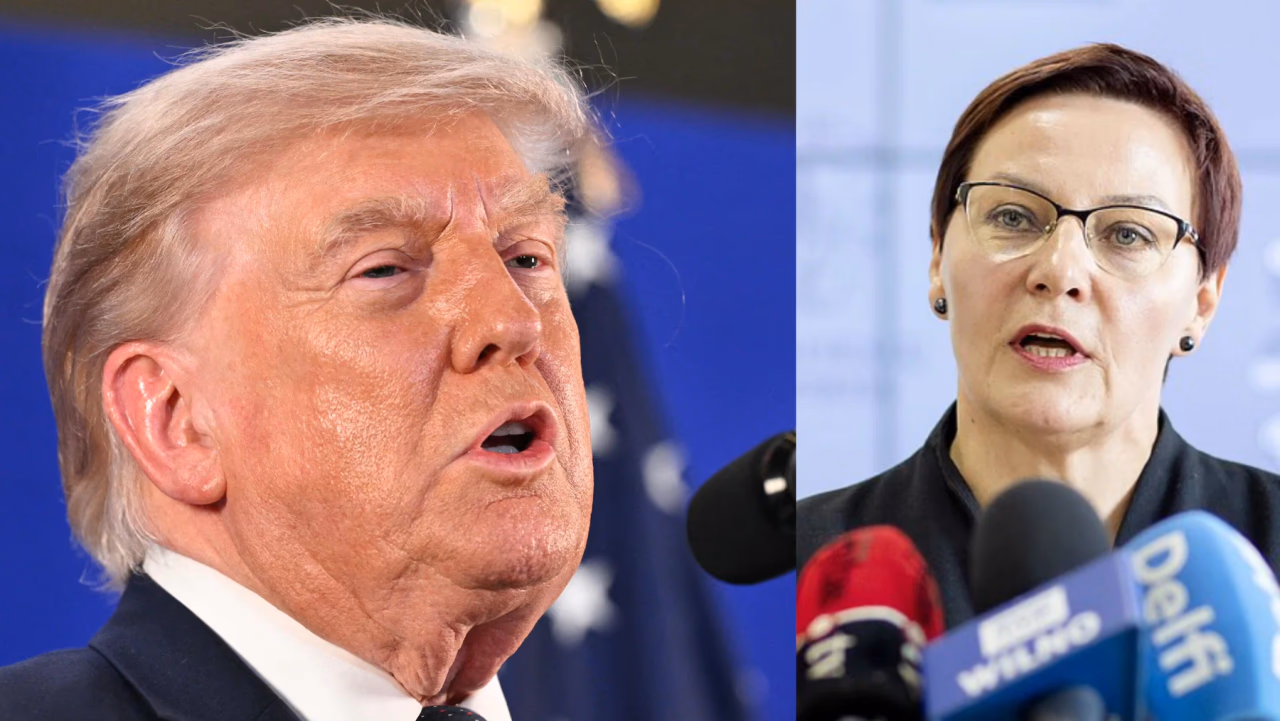 JAV prezidentas Donald Trump ir garsi Landsbergių partijos politikė, kovos su „priešo dezinformacija“ simbolis Daiva Ulbinaitė