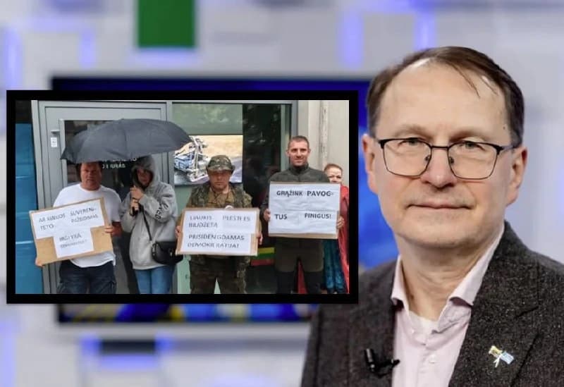 Prie Žalimo biuro – „Grąžink pavogtus pinigus“