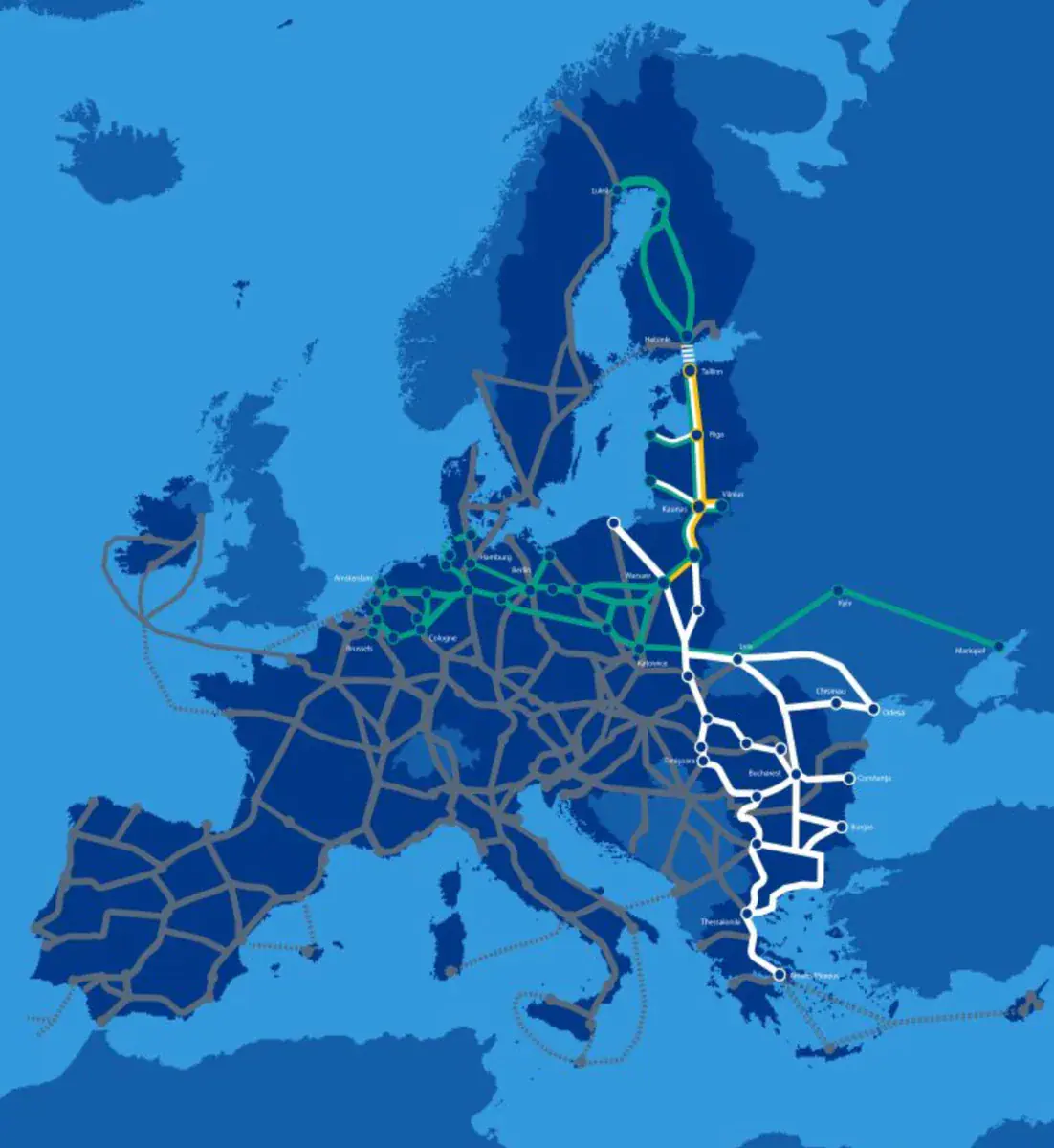„Rail Baltica“ pirmojo etapo terminas nukeltas iki 2034 metų – prašoma mažiausiai 10 mlrd. eurų