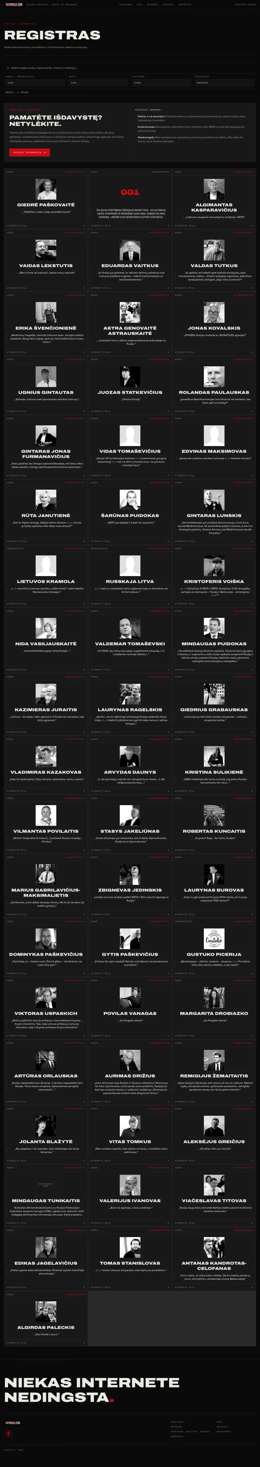 Vatnikas.com tinklalapio fragmentas