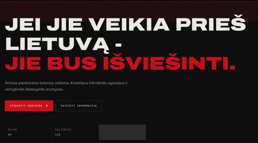 Vatnikas.com tinklalapio fragmentas