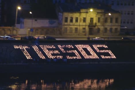 Birželio 14 diena, Kaunas, akcija „Tegul TIESA šviečia“. Nuotr. Z. Langaičio.