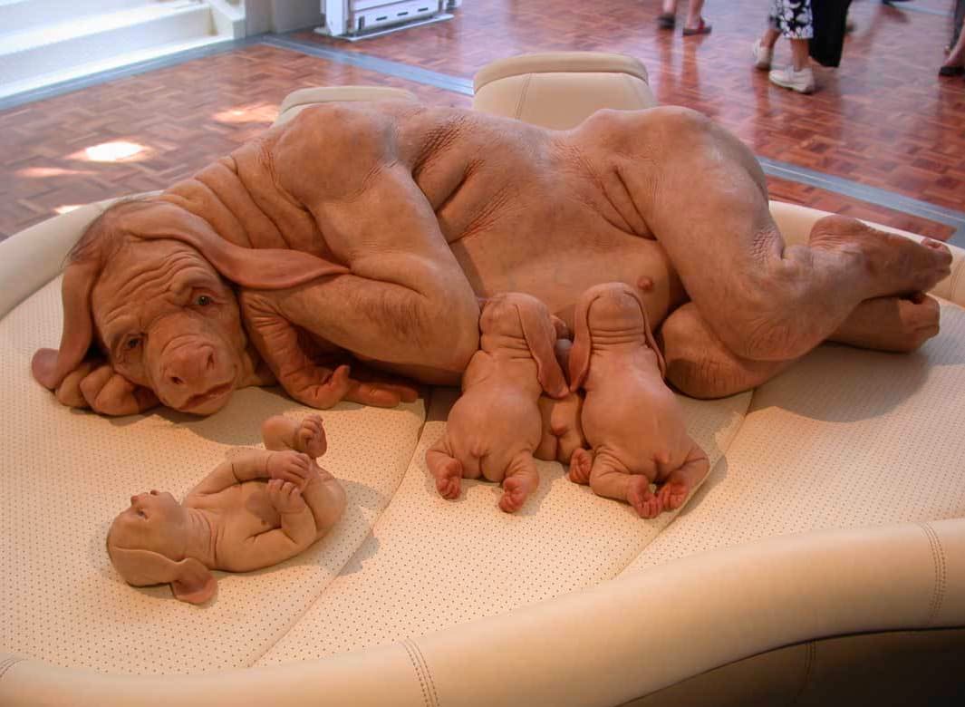 Patricia-Piccinini, „Jauna šeima“.