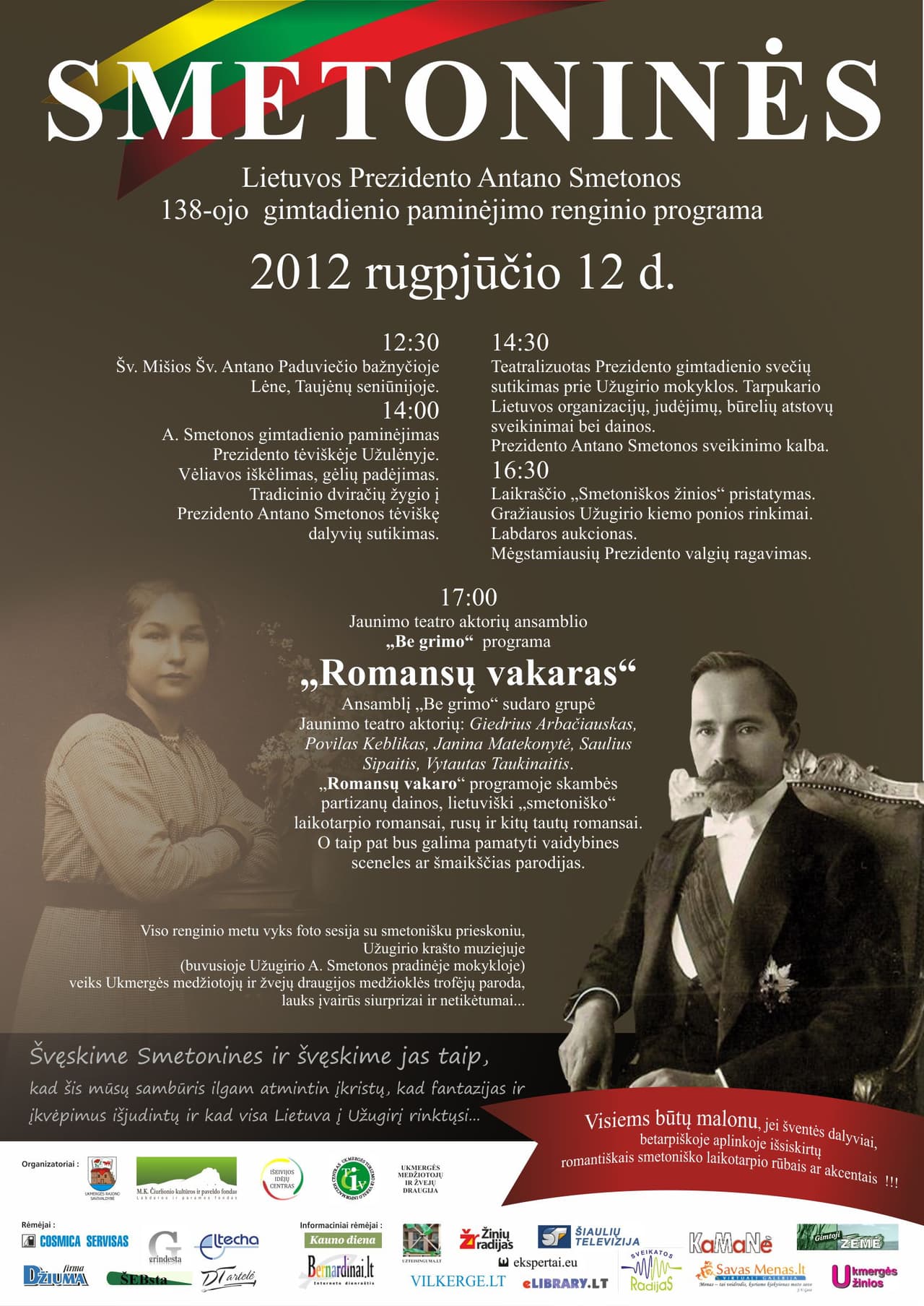 Prezidentui A. Smetonai atminti - romansų vakaras