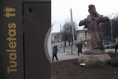 Protestas prieš pasityčiojimą iš kunigo Broniaus Laurinavičiaus atminimo