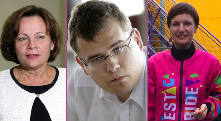 Konservatorė R. Juknevičienė, konservatorių politikos mokslininkas L. Kaščiūnas ir nepriklausomo konservatorių portalo delfi.lt redaktorė M. Garbačiauskaitė-Budrienė. Nuotr. facebook.com