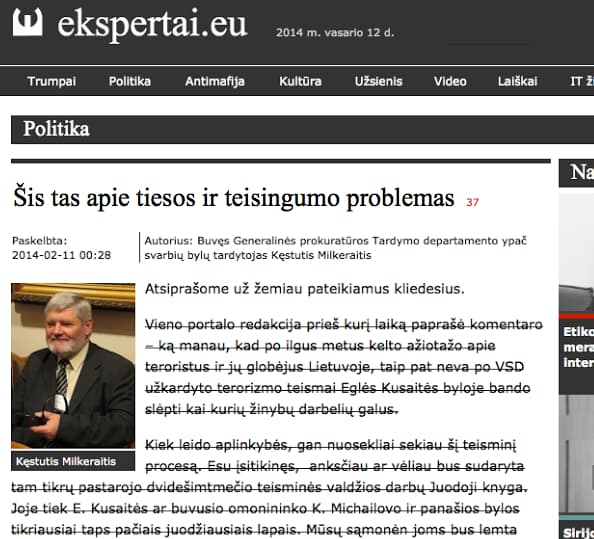 The website ekspertai.eu was hacked recently