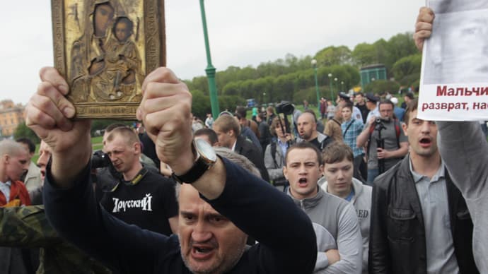 Protestas prieš homoseksualus Rusijoje