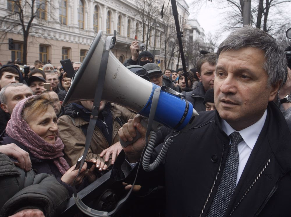 Laikinasis Ukrainos vidaus reikalų ministras Arsenas Avakovas. EPA-Eltos nuotr.