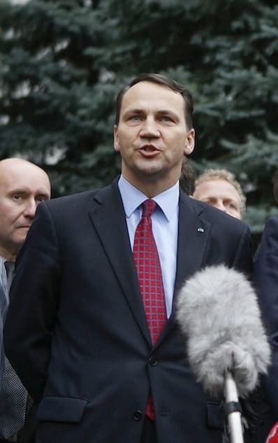 Lenkijos užsienio reikalų ministras Radoslawas Sikorskis. EPA-Eltos nuotr.