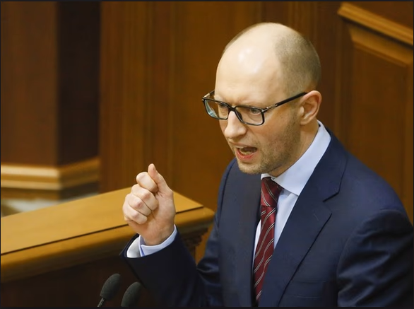Ukrainos premjeras Arsenijus Jaceniukas. Rmf24.pl nuotr.