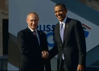 Nuotr. V. Putinas ir B. Obama susitikimo metu praeitų metų rugsėjo mėnesį.