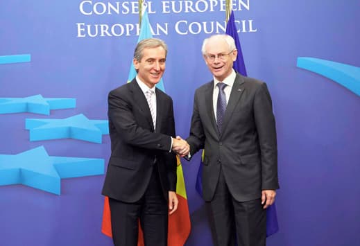 Iurie Leancă ir Hermanas Van Rompuy. Nuotr. consilium.europa.eu