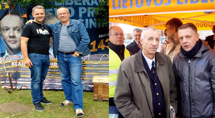 Klaipėdos miesto savivaldybės rinkimų komisijos pirmininkas Viktoras Greičius su liberalų lyderiu Eligijumi Masiuliu. Nuotr. facebook.com