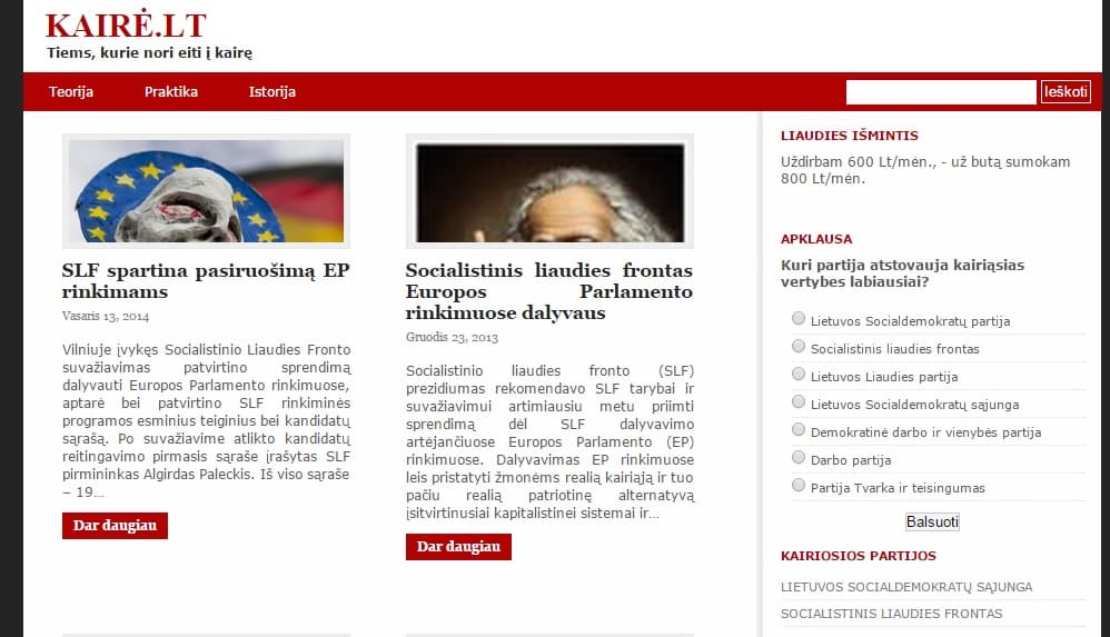 Tiems, kurie nori eiti į kairę