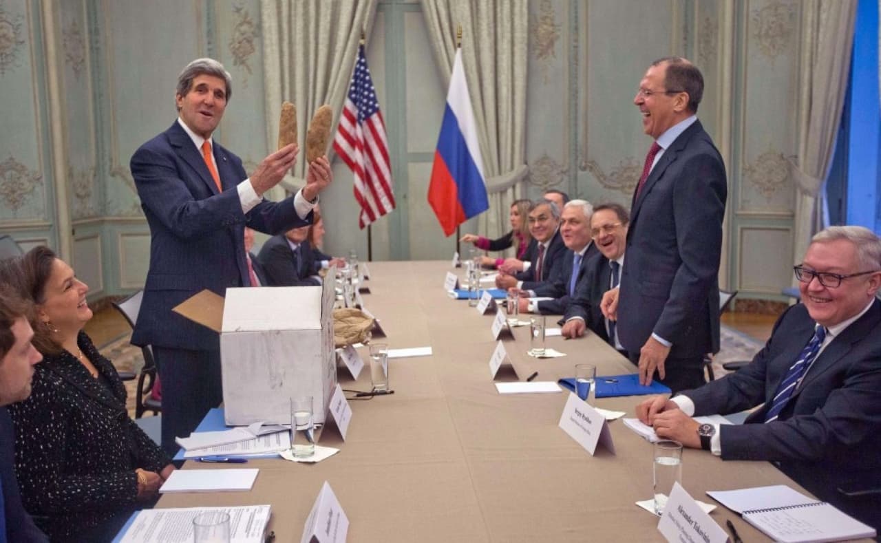 Akimirka iš JAV ir Rusijos derybų. Nuotr. washingtonpost.com