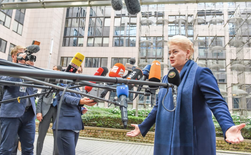 D. Grybauskaitė Europos žiniasklaidos dėmesio centre. Nuotr. prezidentas.lt