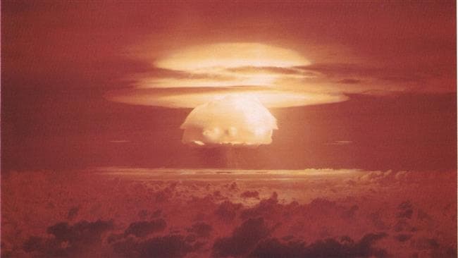 Pirmasis JAV vandenilinės bombos bandymas Bikinio atole 1954 m. kovo 1 d.