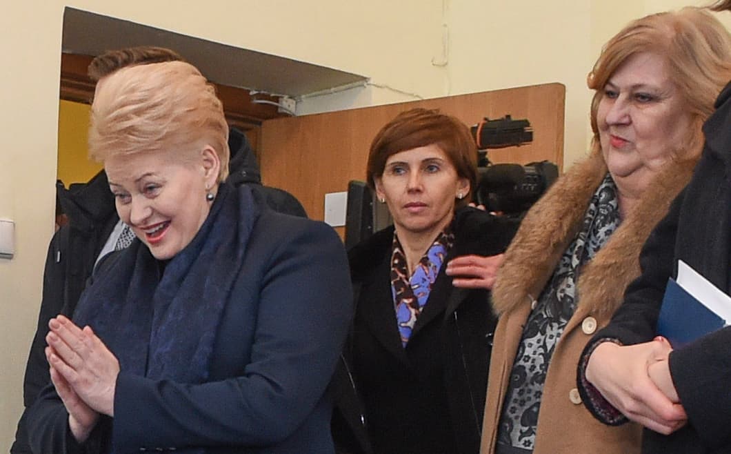Prezidentės ir Sveikatos apsaugos ministrės apsilankymas Vaiko raidos centre, 2015 sausio 29 d. Naudos iš šio aukštų politikių vizito ir jų bertų pažadų nebuvo jokios. Nuotr. prezidentas.lt