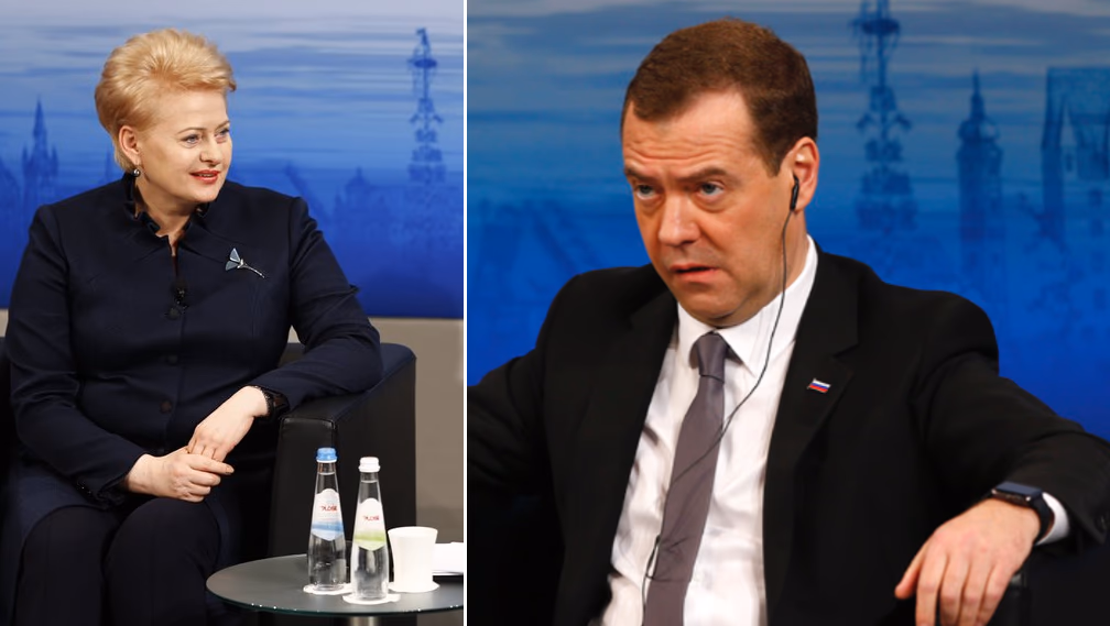 D. Medvedevo kalbą Miunchene D. Grybauskaitė sumalė į miltus: prasideda ne šaltasis, o karštasis karas