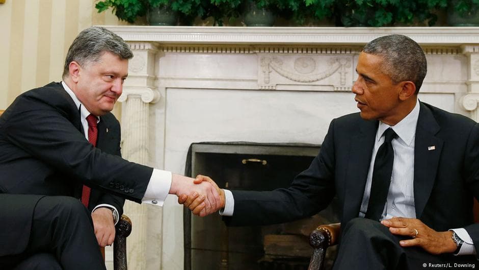 B. Obama įvardino Ukrainos kreditavimo sąlygas