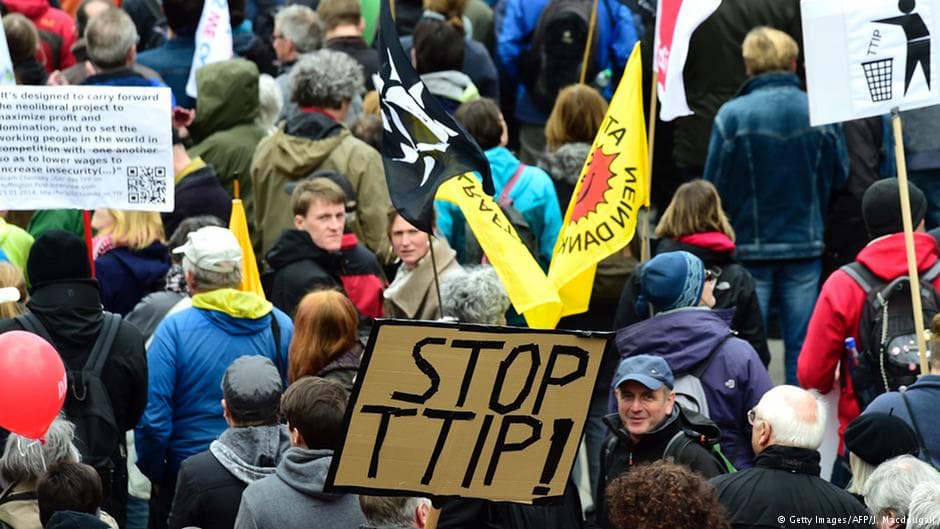 Vokietijoje artėjant B. Obamos vizitui vyksta protestai prieš TTIP