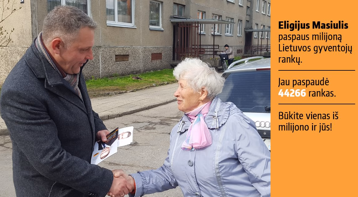 Gegužės pradžioje jau buvo paspausta beveik 45 tūkstančiai rankų. Tačiau dabar prognozuojama, kad užsibrėžtas tikslas – paspausti milijoną rankų – bent jau artimiausiu metu nebus pasiektas.