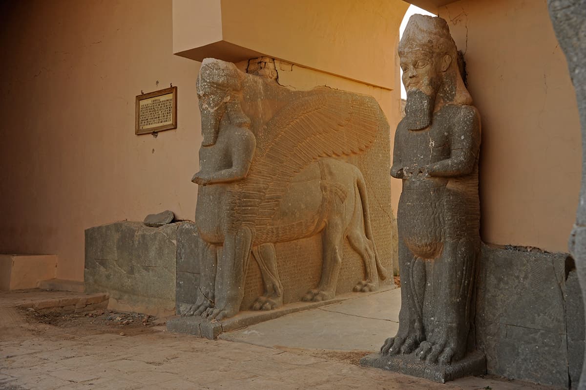 Nabu šventyklos Nimrude sargai Lamassu.