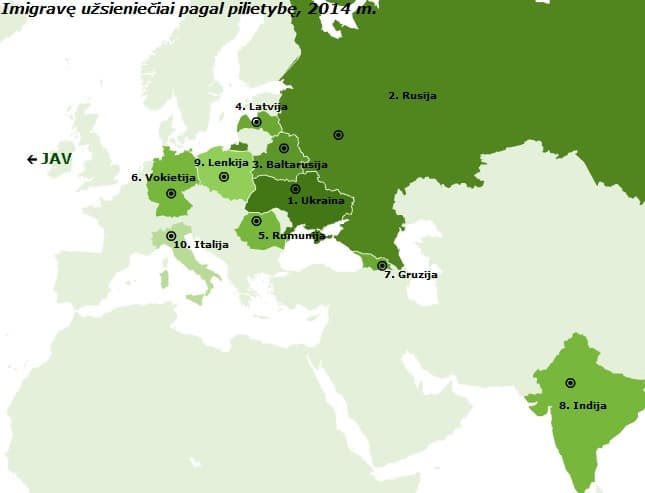 Statistika: Lietuvoje didžiąją dalį imigrantų sudaro patys lietuviai