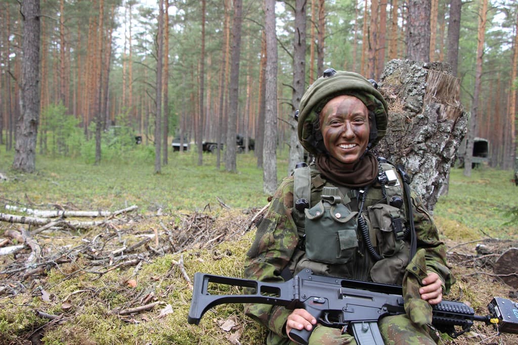 Lietuvos kariuomenės nuotraukoje j. eil. Arūnė Karitonaitė pratybose „Iron Wolf 2016“.