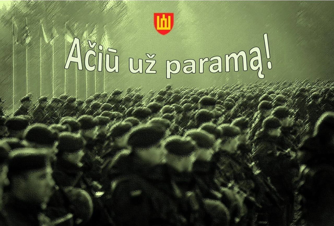 Lietuvos kariuomenė yra dėkinga šalies gyventojams už finansinę paramą