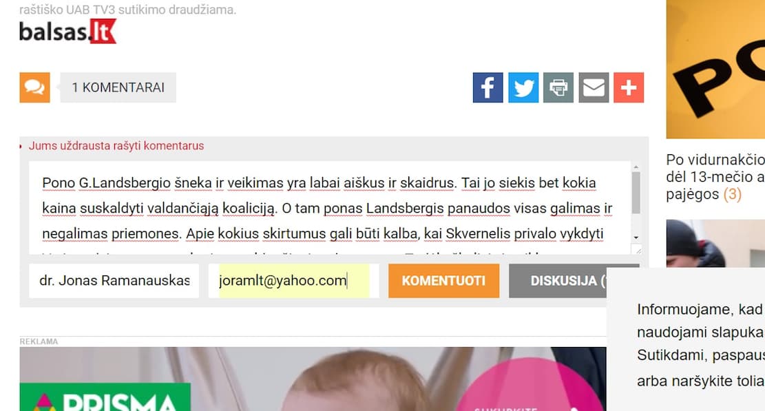 Cenzūra Lietuvoje