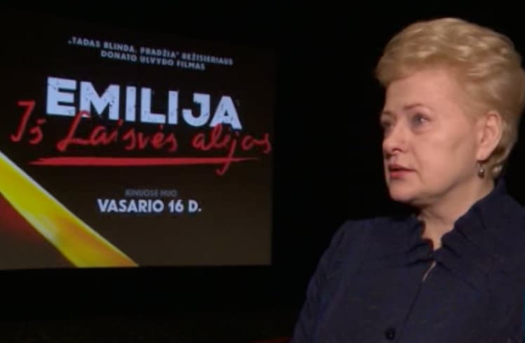 Prezidentei D. Grybauskaitei po filmo buvo labai sunku kalbėt