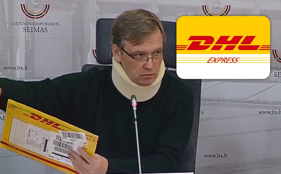 Z. Vaišvilos rankose per firmą DHL siųsta korespondencija. DHL skelbia, kad turi savo skyrius daugiau kaip 220 šalių ir teritorijų visame pasaulyje. „Tai užtikrina jai aukščiausio tarptautinio lygio kompanijos statusą pasaulyje. Daugiau kaip 350000 mūsų darbuotojų teikia bene neišsenkamą galybę logistikos sprendimų“, - informuoja DHL.