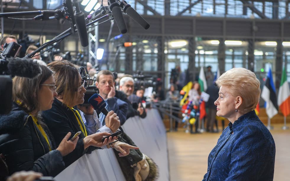 Pasaulio žiniasklaida gaudo kiekvieną prezidentės D. Grybauskaitės žodį. Nuotr. facebook.com