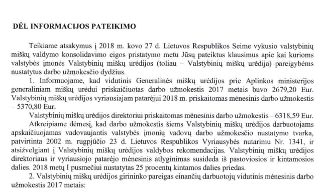 Miškų reforma pradėta nuo keliskart padidintų vadovų atlyginimų