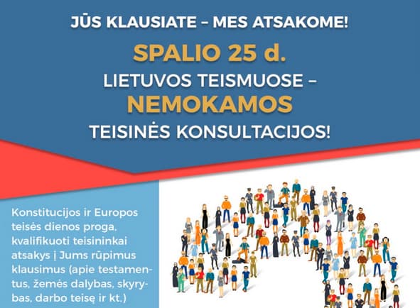 Konstitucijos dieną – nemokama teisinė pagalba Lietuvos teismuose