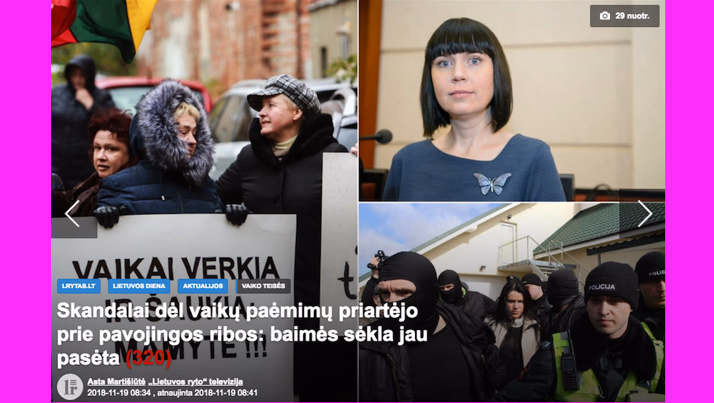 Valstybės vardu iš šeimų atiminėjamų vaikų skandalas lyginamas su išgalvotos pedofilijos ir žudymų istorija