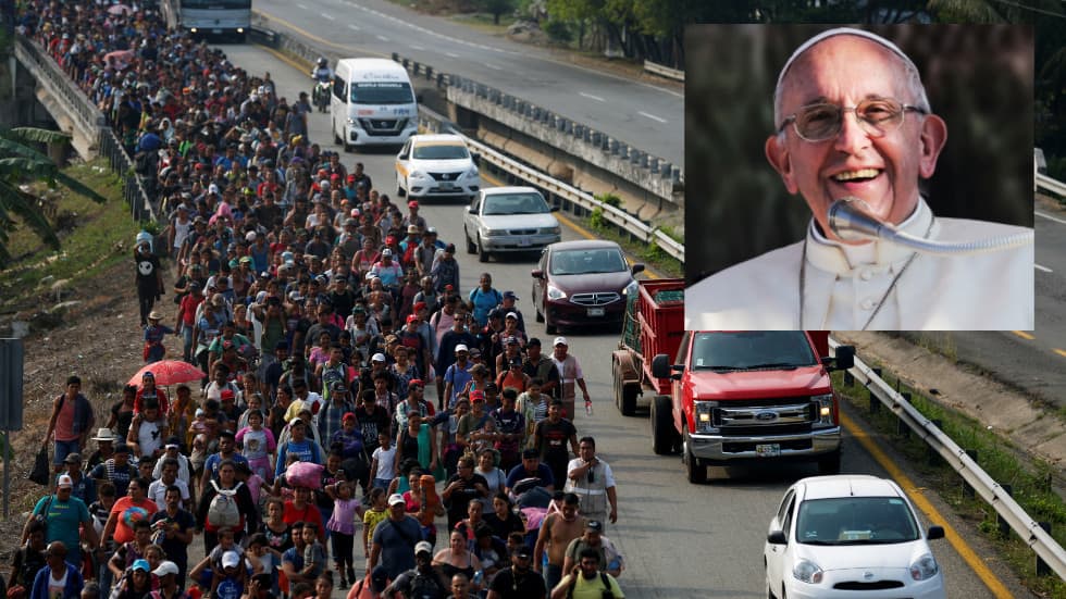 Popiežius, nepaisydamas D. Trampo politikos, skyrė pusę milijono dolerių Meksikoje esantiems migrantams