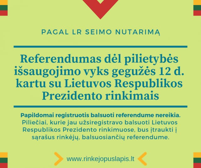 Referendumai be apgavysčių. O gal su?