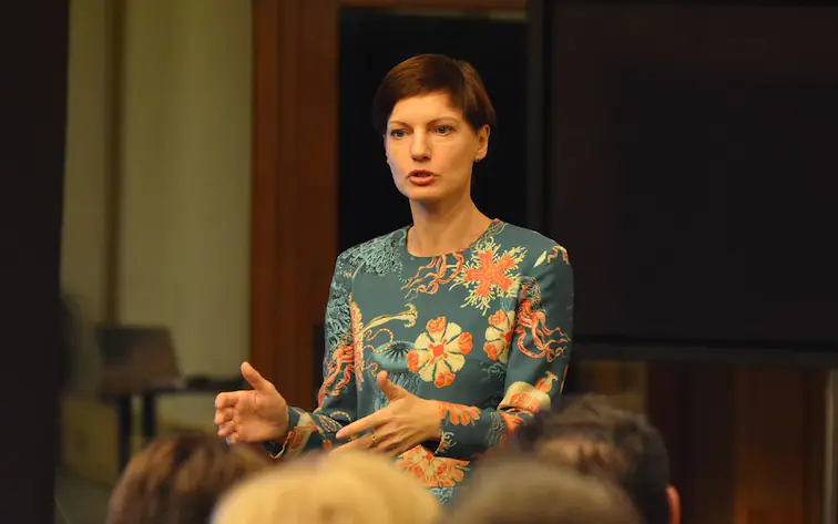 LRTDELFI vadovė Monika Garbačiauskaitė-Budrienė. Nuotr. facebook.com
