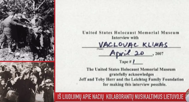Nacių kolaborantų nusikaltimai Lietuvoje: Vaclovo Klimo liudijimas