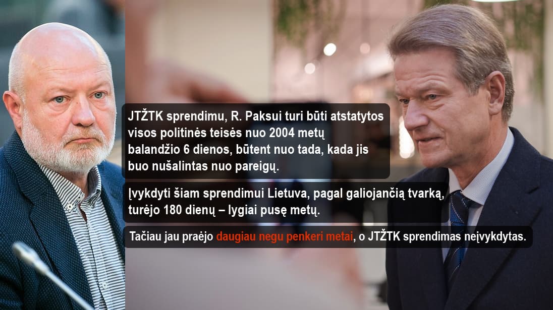 Kalbėdamas apie marių karalienę Paksą, liberalas Gentvilas prisiminė Karalių ir Venckienę