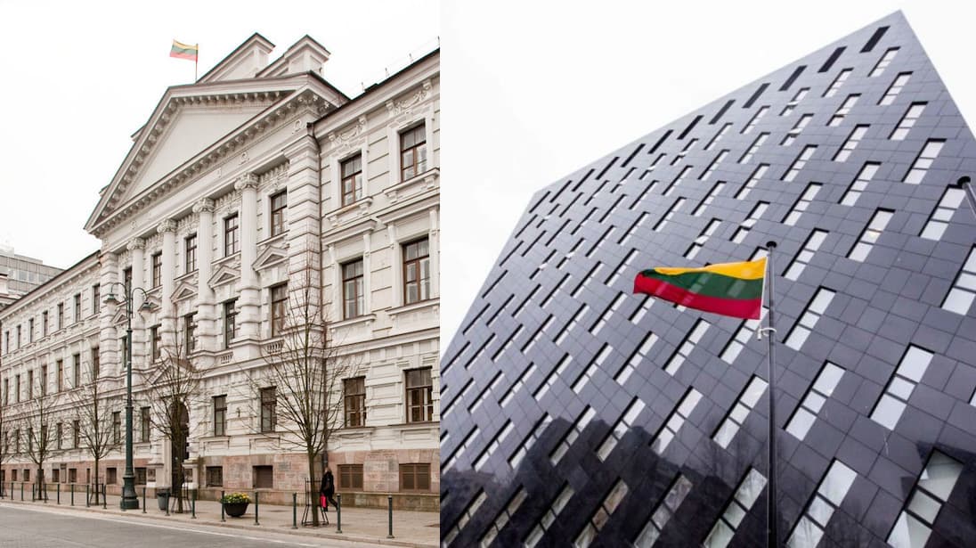Vilniaus apygardos teismo ir Generalinės prokuratūros pastatų fragmentai.