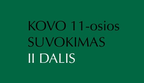 Kovo 11-osios suvokimas (II d.)