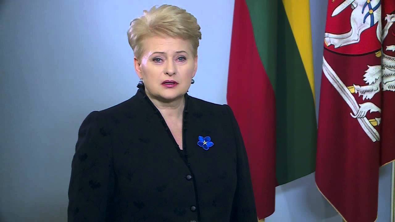 Lietuvos prezidentė Dalia Grybauskaitė kreipėsi į naciją: visas pasaulis kovoja su šia liga