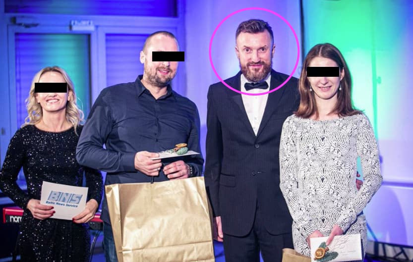 Firmų BNS ir 15min.lt generalinis direktorius Ramūnas Šaučikovas (galvutė pažymėta violetiniu apskritimu). Nuotr. facebook.com