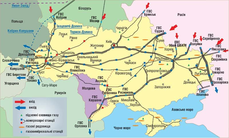 Kažkada Ukraina turėjo vieną didžiausių pasaulyje dujų tranzito sistemų.