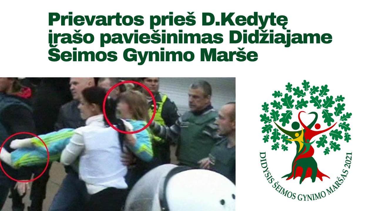 Šeimų marše raginama parodyti vaizdo įrašą su Deimantės Kedytės prievartiniu pagrobimu