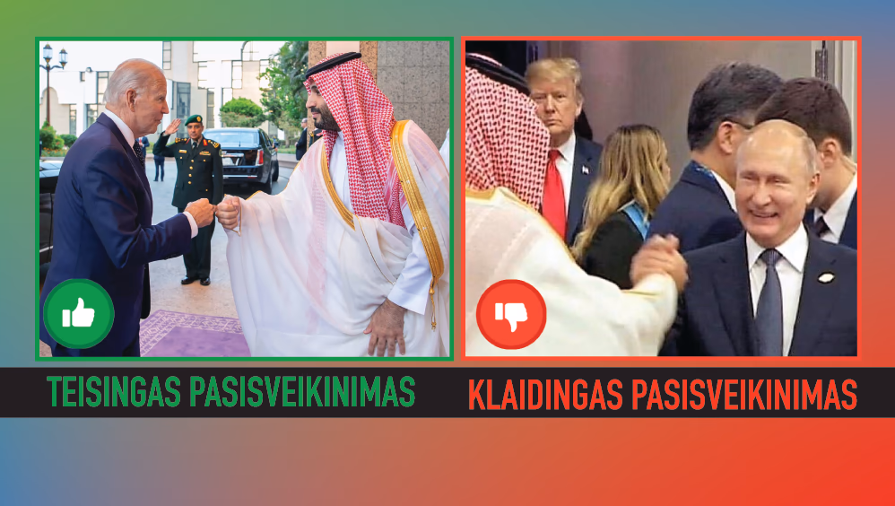 Arabas vienaip sveikinasi su amerikiečiu, kitaip su rusu (gyvybiškai svarbių elgsenos ir higienos taisyklių ATMINTINĖ)